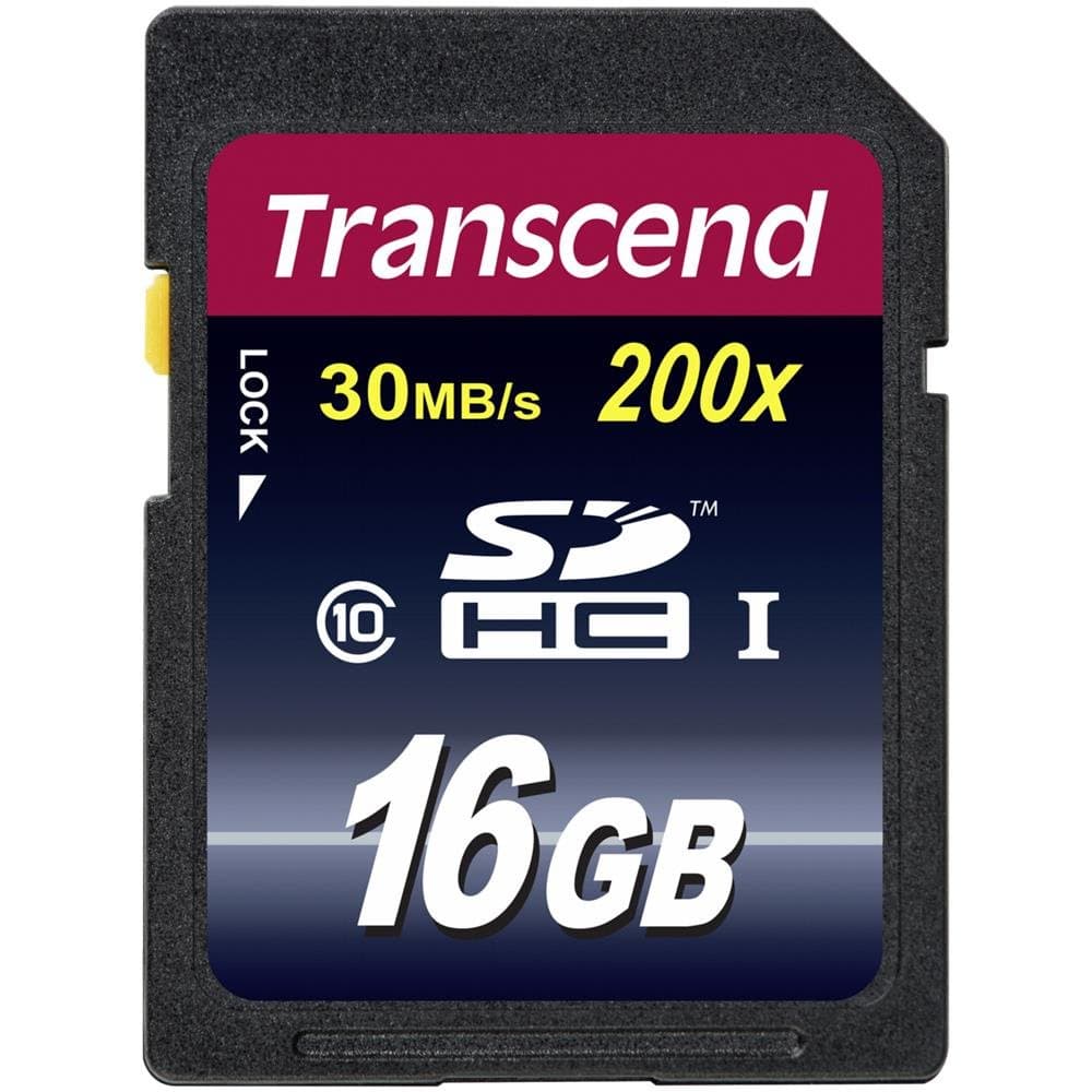 Transcend 8 GB Class 10 SDHC Flash Memory Card 16GB TS16GSDHC10