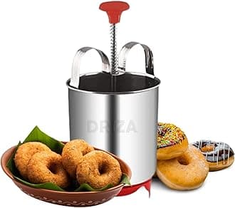 Stainless Steel Mendu Vada Maker - Perfectly Shaped and Crispy Mendu Vada Maker Machine for Homemade Donuts and Medu Vadas