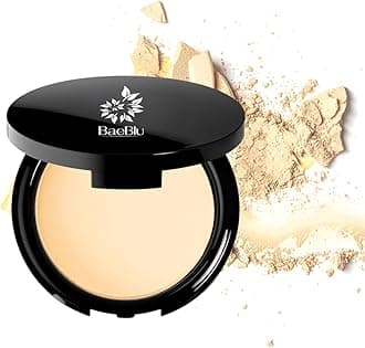 Organic Pressed Setting Powder - Talc-Free & Non-Toxic Translucent Powder with Matte Finish - Oil Absorbing, Pore Minimizing, 16 Hour Wear for All Skin Types - Cruelty & Gluten-Free - Invisible Banana
