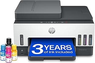 – HP Smart Tank 7605 All in One Printer | Perfect for Home | Colour | Wireless, Ethernet | Print, Scan, Copy, Fax | Refillable, Includes up to 3 Years of Ink | 2-Sided Printing | Document Feeder