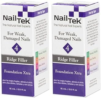 Foundation Xtra 4, Ridge Filling Strengthening Base Coat for Weak and Damaged Nails, 0.5 oz, 2-Pack