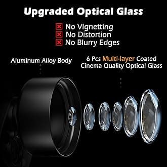 【2025 Upgraded】 75mm Macro Lens for iPhone, Pixel, Samsung Galaxy, OnePlus, Huawei, and Other Phones, Phone Camera Lens Macro Lens Attachment for iPhone, Universal Clip Included