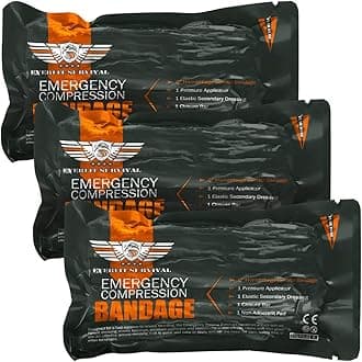 EVERLIT Israeli 6 Inch Emergency Bandage Compression Trauma Pressure Wound Dressing Sterile Vacuum-Sealed Packaging for Bleeding Control, Medical Trauma Kit, Gun Shot, First Aid IFAK