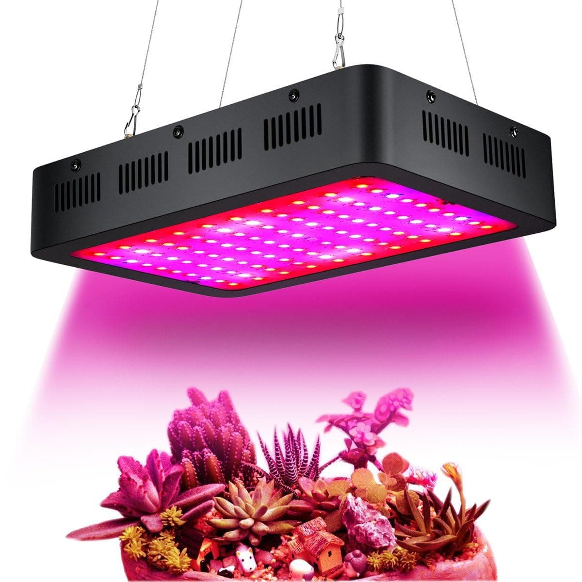 600W Optical Lens LED Grow Light, Full Spectrum Powerful Panel Plant Light with Bloom and Veg Switch for Professional Indoor Plants