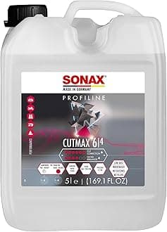 SONAX CutMax Cutting Compound | High-Abrasive Paint Correction Polish for P1500 Grit Sanding Marks | Silicone-Free, Dust-Free, and Odorless | Long Buffing Cycle for Severe Weathered Paint | 24650 | 5L