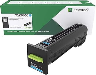 Lexmark 72K10C0 CS820, CX820, CX825, CX860 Cyan Return Program Cartridge Toner