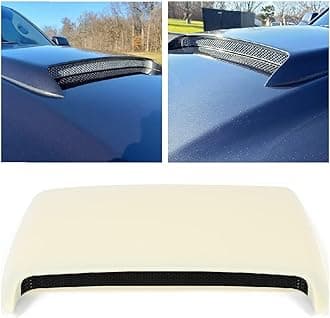 HECASA Unpainted Universal 25.2"×25.2” Hood Scoop Kit Compatible with Dodge RAM 1500 2500 3500 SRT Style Chevy Trailblazer Ford Mustang Silverado Charger Tundra Require Painting