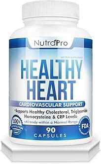 NutraPro Healthy Heart - Heart Health Supplements & Arteries Support .Healthy Cholesterol and Triglyceride. GMP Certified.