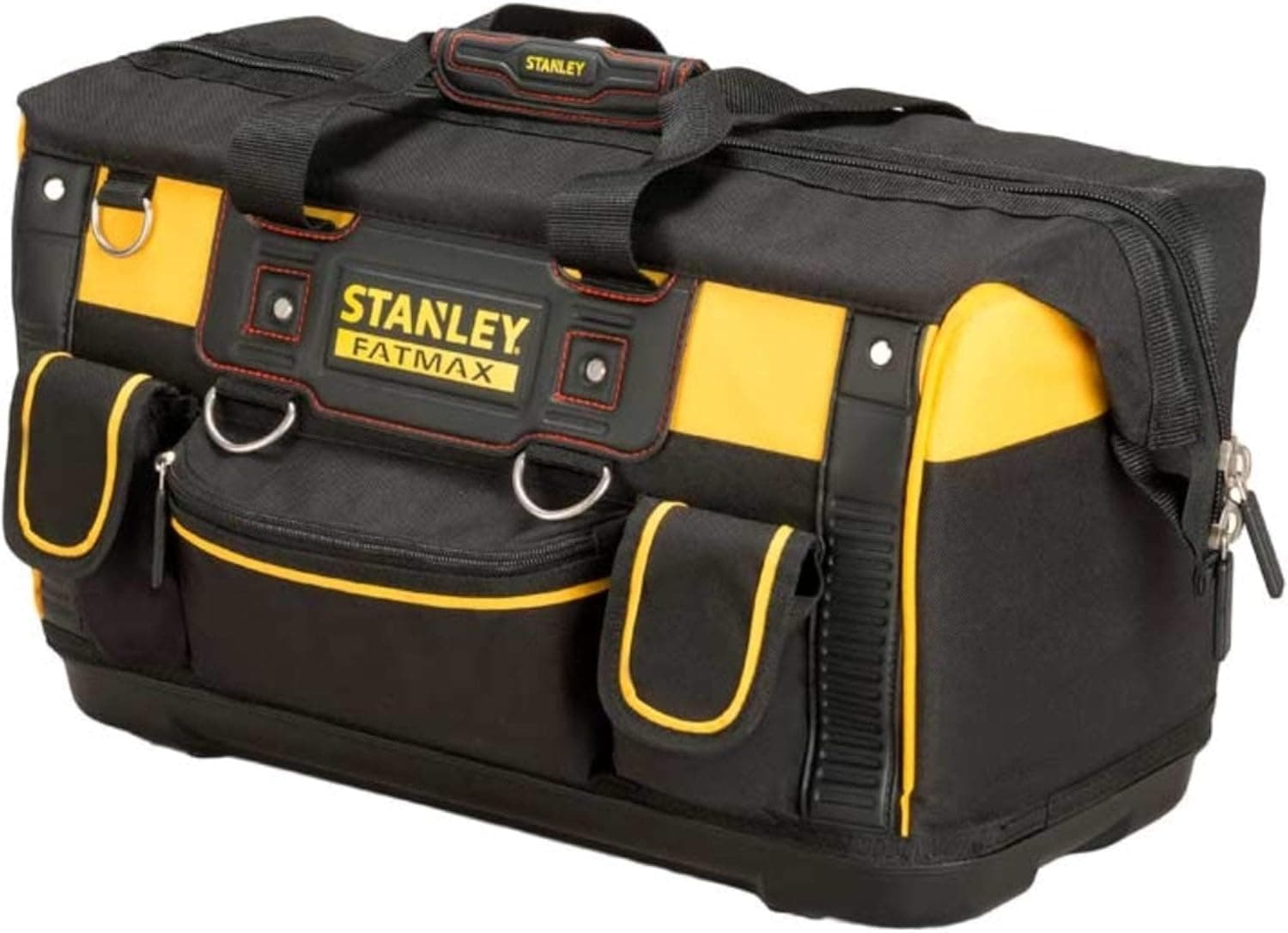 STANLEY FATMAX Open Mouth Rigid Tool Bag with Storage Compartment, Multi-Pockets Storage Organiser, 20 Inch, FMST1-71180, Black