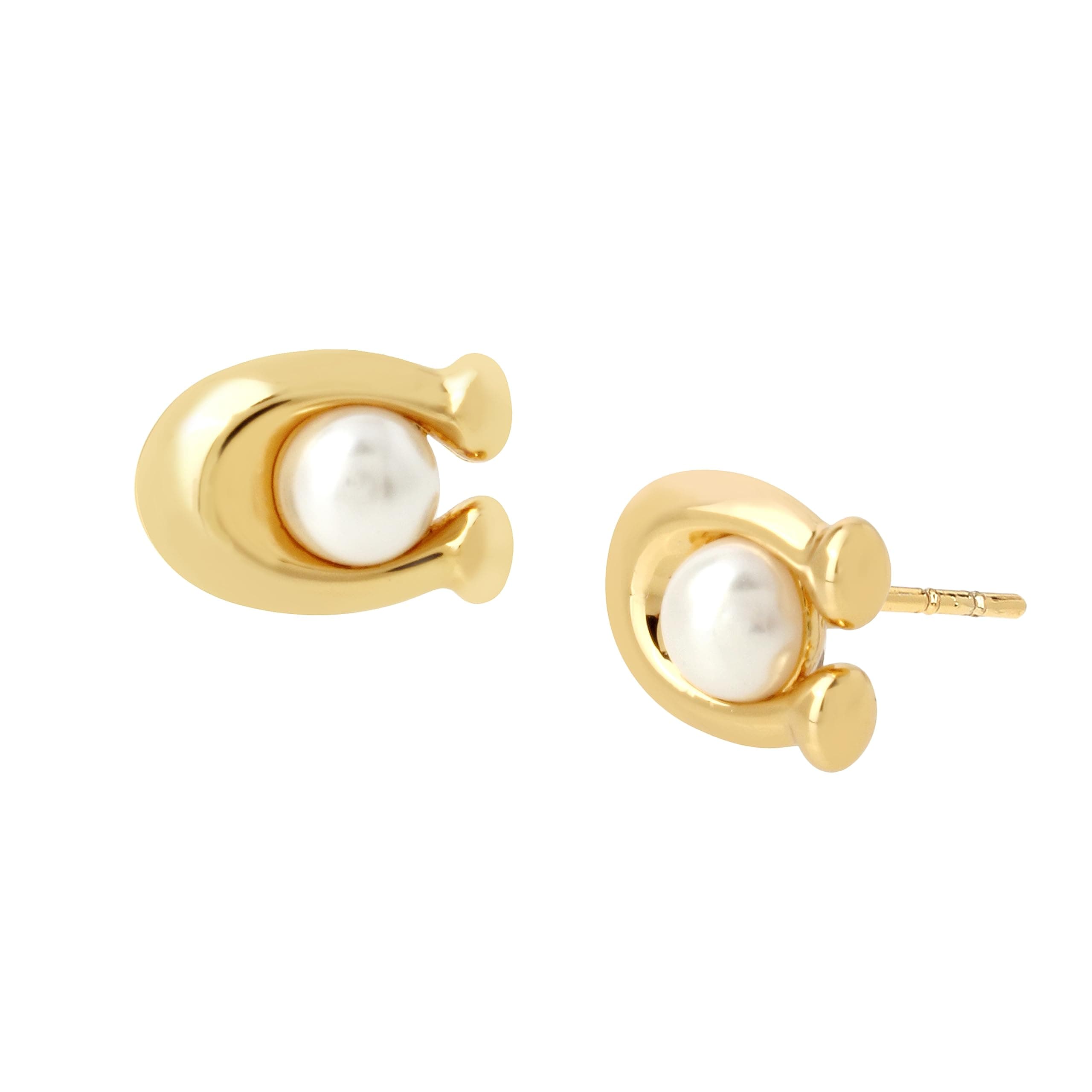 COACH Pearl C Stud Earrings