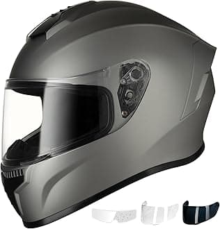 Favoto Motorcycle Full Face Helmet DOT Approved, Lightweight ABS Shell, Anti-...