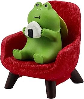 Refintural Miniature Frogs - Cute Frog Sculptures for Outdoor Fairy Garden, Desk Decor & Plant Shelf