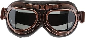 Pack of 1 Protective Glasses Sunglasses Vintage Motorcycle Goggles Aviator Goggles for Bicycle Ski Goggles Vintage Motorcycle Glasses for ATV Bike, Light Brown