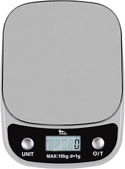 Digital Food Scale, 22 lbs/10kg Multifunction Kitchen Scale with Large Back-lit LCD Display and Tare Function for Cooking Baking Diets