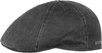 Stetson Men's Level Flat Cap - Cotton Peaked Cap - Men's Cap with 40+ UV Protection - Vintage Look Cap - Summer/Winter - Flat Cap