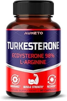 Turkesterone Supplement - Enhanced with L-Arginine, Tongkat Ali, Ginseng, Maca Root, Vitamin D3 - Energy, Endurace & Male Vitality Support (90 Count (Pack of 1))