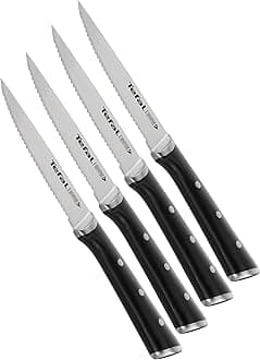 Tefal Ice Force Stainless Steel Steak Knives - 11cm - Set Of 4 - Premium Design - K232S414