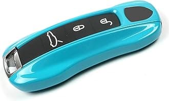 Aojezoor Miami Blue Key Fob Cover Compatible with Porsche Cayenne 2018-2025 Panamera 2017-2024 911 2019-2023 Taycan 2019-2024 Compatible with Porsche Key Cover