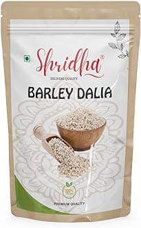 Shridha Barley Dalia | healthy by nature Organic Pearl Barley |High Fiber Jau|Cooks Like Rice|Ideal for Risottos & Soups|Premium Organic Staple| Organic & Naturally Gluten Free| Natural & Whole Grain (250 gm)