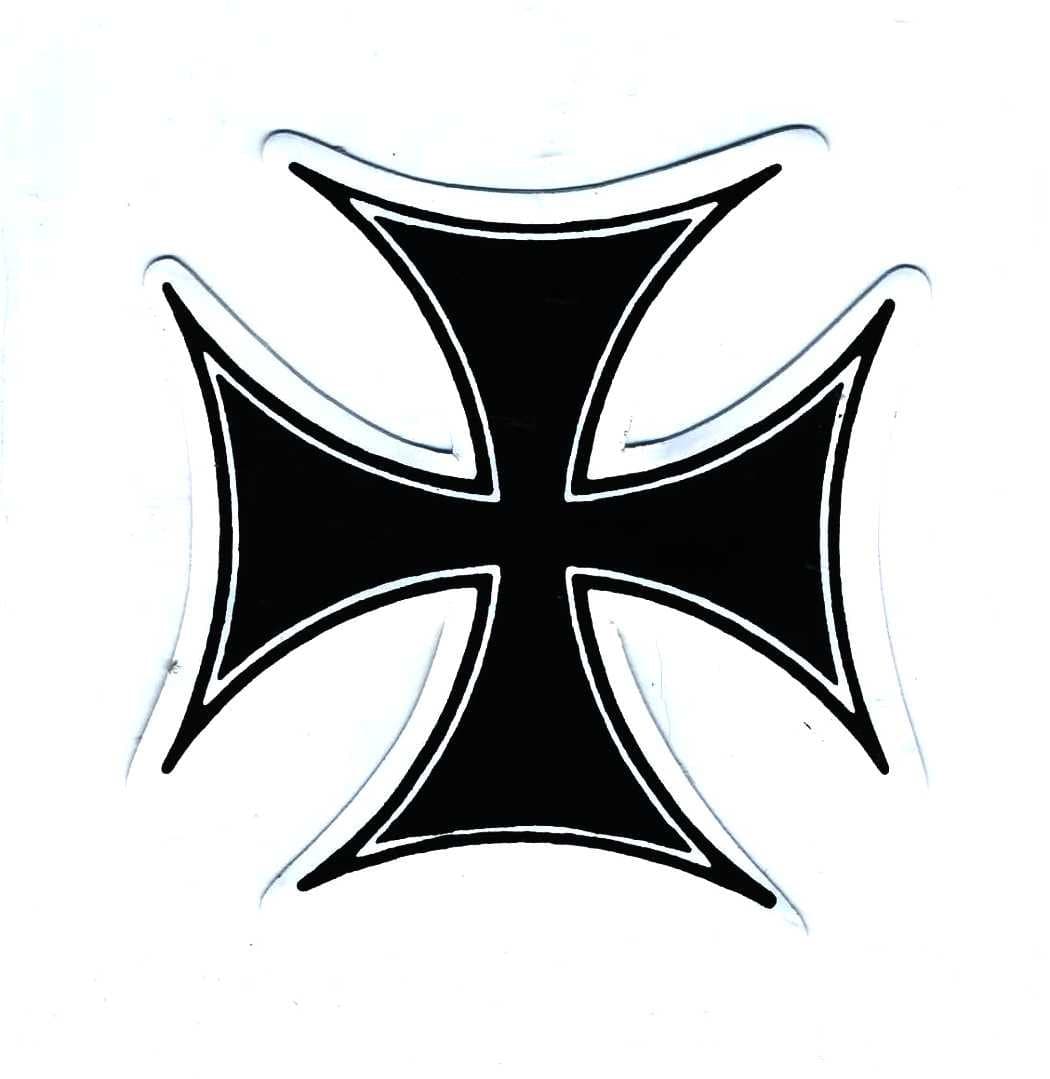 Motorcycle Helmet Sticker - Iron Cross