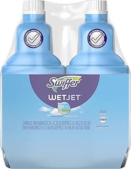 Swiffer WetJet Floor and Hardwood Multi Surface Cleaning Solution Open Window Refill Fresh Fragrance 1.25L (Pack of 2)