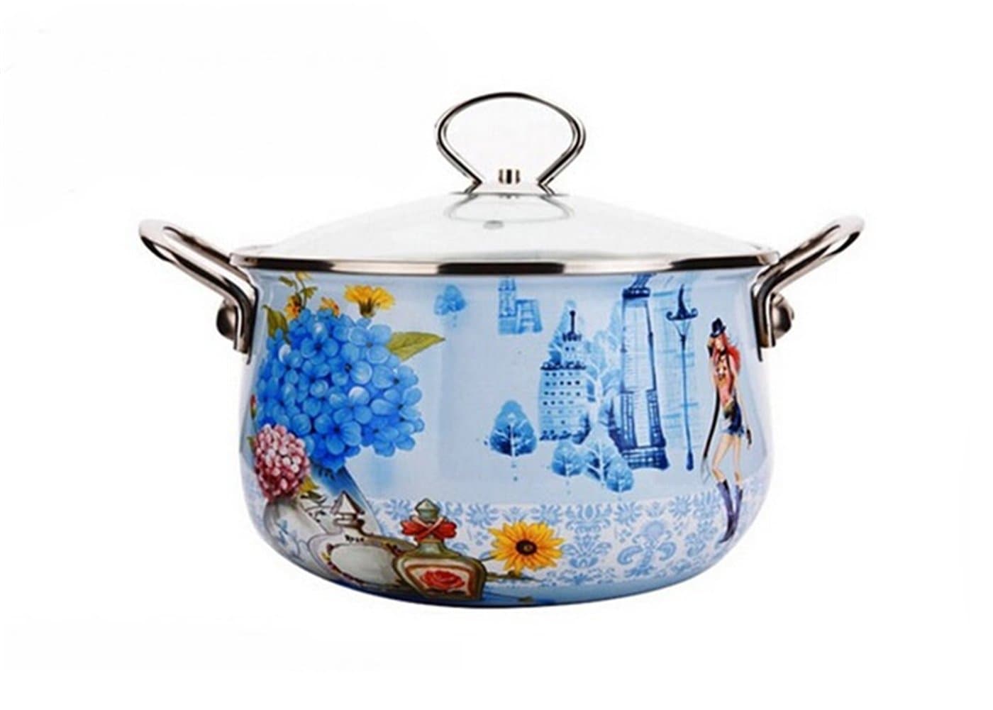 HEJ Red Ceramic Nonstick Dutch Oven,7-Quart