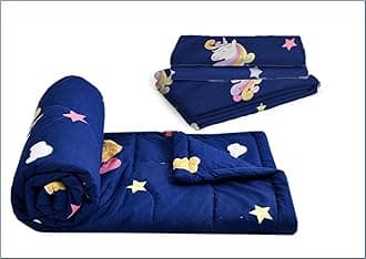 Filymore Cute Blue Unicorn 3-Piece Kids Bedding Set – Single Bed Comforter, M...