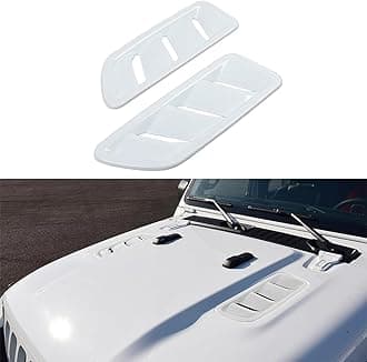 Car Hood Vents Grille Trim for Jeep Wrangler JL Rubicon 2018 2019 2020 2021 2022 Hood Scoop, Bonnet Vent Hood Air Intake Cover Exterior Accessories 2PCS