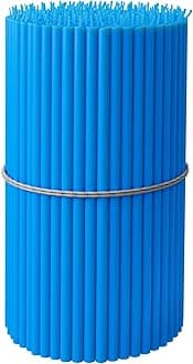BlueBee Pure Beeswax Candles Bulk for Home - 50pcs Tall Thin Taper Candles, Honey Scent, Smokeless, Long-Burn, All Natural for Church Prayer, Hanukkah, Birthday Cake