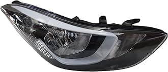 Left & Right Headlight 921023Y500 HY250218 HY2503187 【LED Model】 Pair Headlamp Assembly Front For Hyundai Elantra 2014 2015 2016 Black (Left and Right)