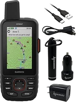 Wearable4U - Garmin GPSMAP 67i Rugged GPS Hiking Premium Handheld, 3in Display with Power Pack Bundle