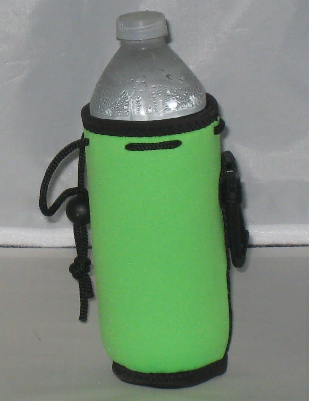 Water Bottle cooler 2 Pack with Drawstring & Clip, Lime