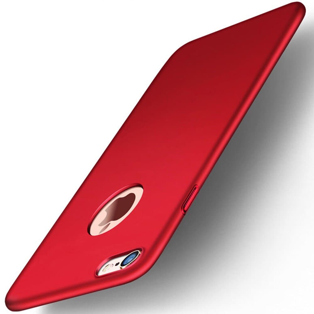 Hongren iPhone 6/6s Case, Protective PC Hard Case for Apple iPhone 6/6s, Shockproof Cover for 4.7 inches iPhone 6/6s and Free Tempered Glass Screen Protector (ip6red)