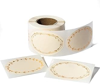 MONEST Waterproof & Oil Resistant Jar & Lid Stickers - Pantry/Canning, Spice ...