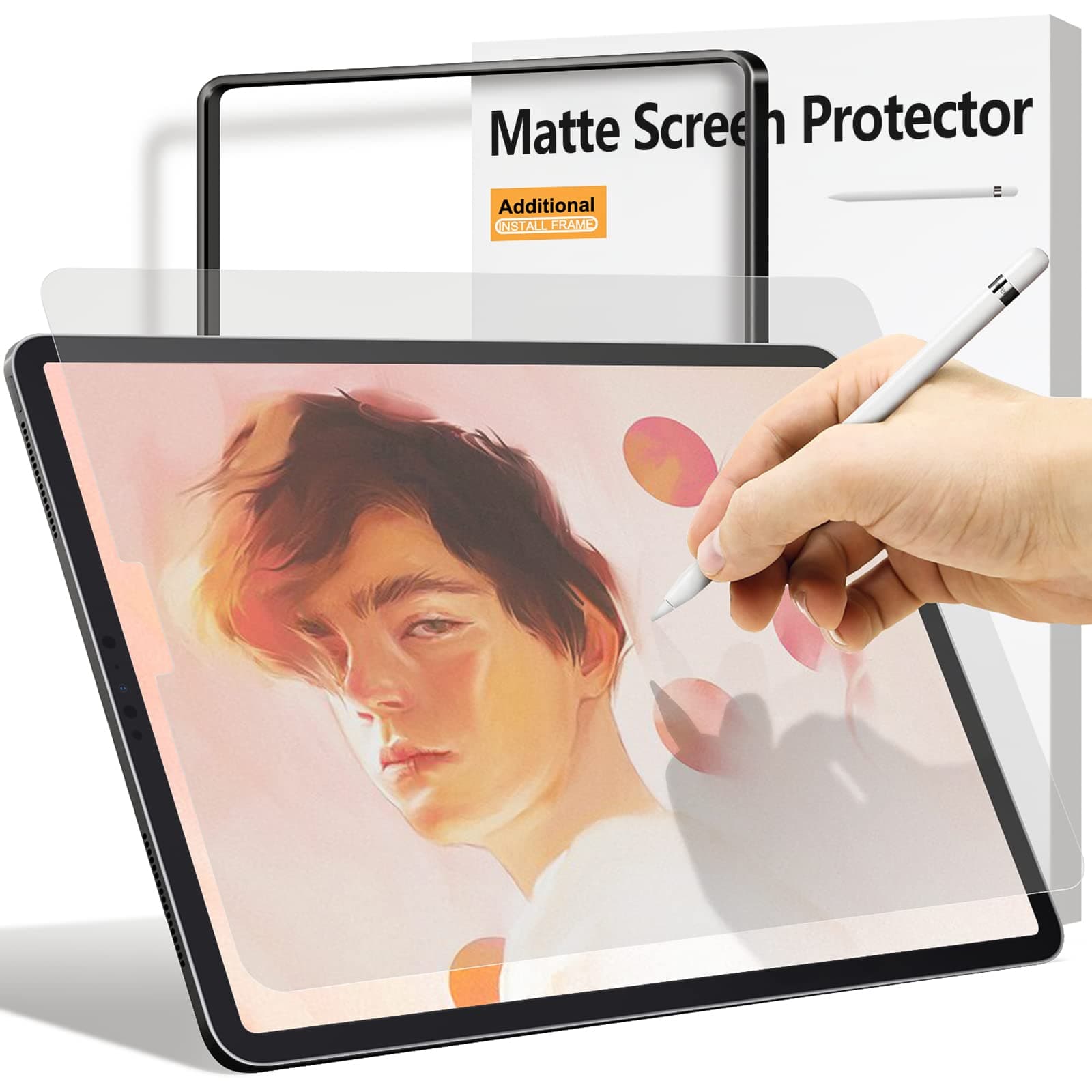 Ambison Matte Screen Protector for iPad Pro 11 (all models), iPad Air 5th/4th Generation(10.9'' 2022&2020), [Install Frame] High Touch Sensitivity Matte Film, Anti-Glare/Apple Pencil Compatible