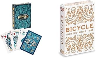 Bicycle Sea King Playing Cards Blue & Botanica Playing Cards White
