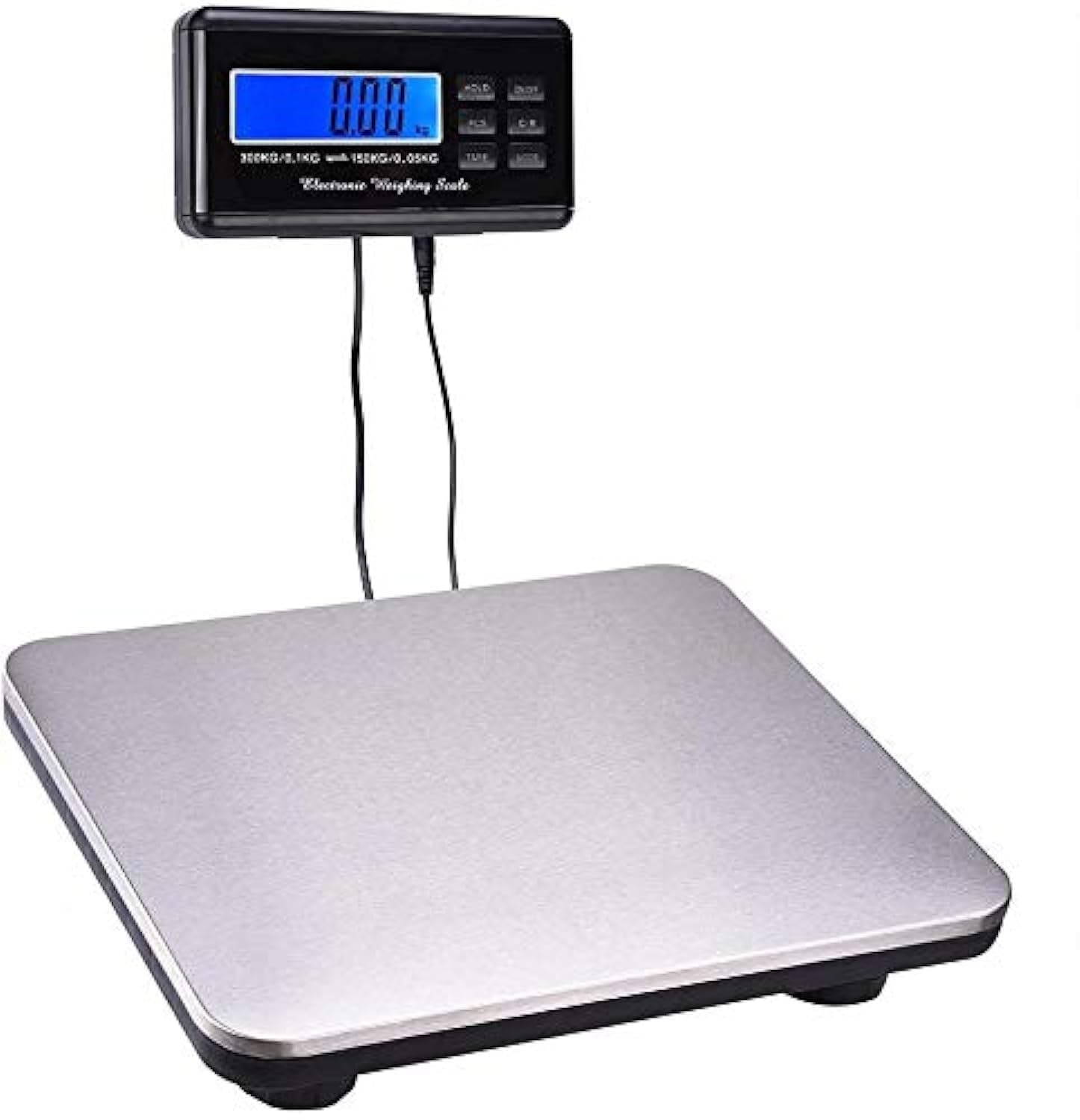 660lbs Postal Scale LCD Digital Scale Floor Platform Scale 300kg Capacity for Shipping Weighing