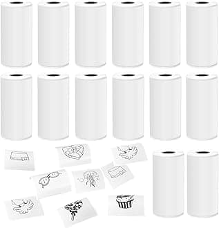 14 Rolls 53mmx28mm Thermal Printer Paper, Mini Colorful Self-adhesive Label Printer Paper Compatible With Phomemo Memoking Mini Printer, Study Notes, Journal Photos