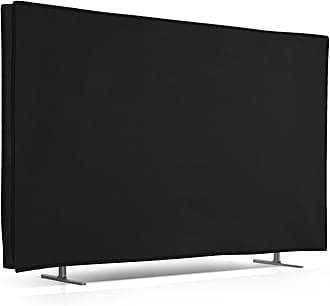 kwmobile Dust Cover for 19" TV - Fabric Case TV Protector for Indoor Flat Screen TVs - Black