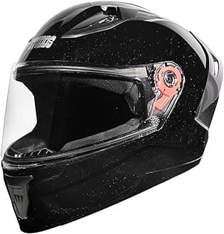 Studds Raider Super Isi Certified Full Face Helmet for Motorcycling with Spoiler&Clear Visor (Black-L)