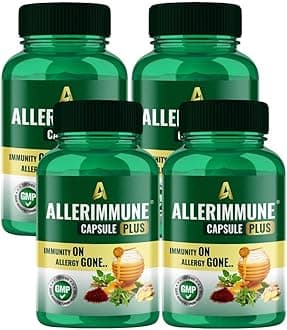 Ayurvedic Capsule Plus with Ashwagandha, Mulethi & Honey | Immunity Booster and Anti - Inflammatory Capsule | 100% Natural And Ayurvedic Capsules | 60 Capsules Each | Pack of 4