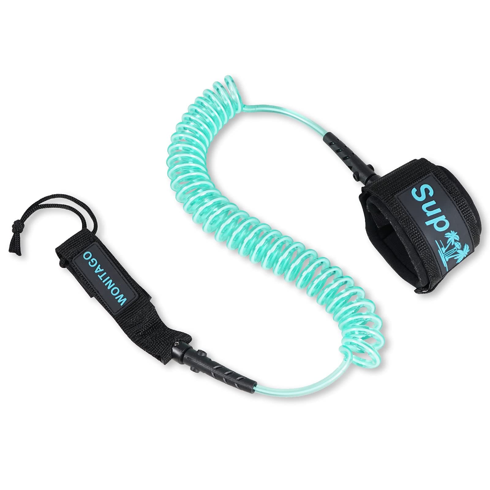 Coiled SUP Leash Premium Paddle Board Ankle Leashes Legrope Strap for Paddleboard, Surfboard, Longboard