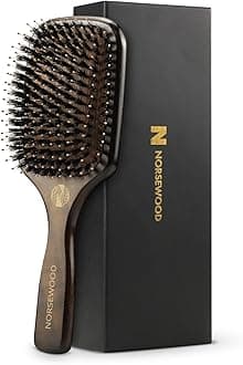 Boar Bristle Hair Brush Set, Soft Bristle Detangler for Long, Short, Thin, Curly, Straight, or Wavy,Hairbrush for Enhancing Shine,Great for Men, Women, and Kids