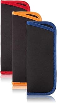 TRIUMPH VISION3 Pack Reading Glasses Pouch - Soft Eyeglasses Bag Portable Cloth Eyewear Case