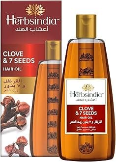 Herbsindia Clove & 7 Herbal Seeds Hair Oil With Nourish Tube | For Thicker & Shinier Hair| Silicone & Paraben Free | All Hair Types| 180ml