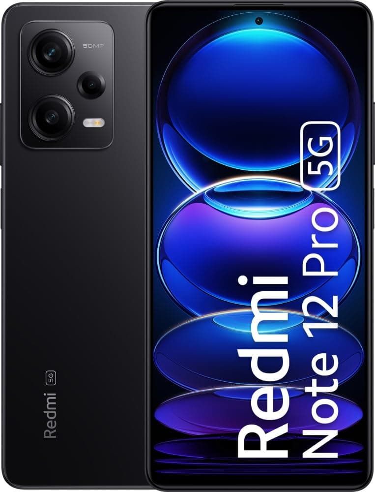 Xiaomi Redmi Note 12 Pro 5G,Dual Sim 50MP Camera MediaTek Dimensity 1080 120Hz Pro AMOLED Display 67W Turbo Charge (12GB+256GB, Onyx Black) + Gift Oraimo Wireless Bluetooth Speaker