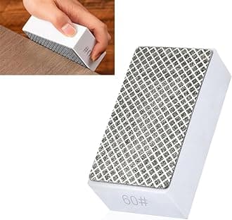 Serplex® Diamond Hand Polishing Pad Wet & Dry Use 60 Grit Diamond Sanding Pad Reusable Sanding Block for Concrete Ceramic Glass Stone Granite Marble Tile Stone Metal Grinding