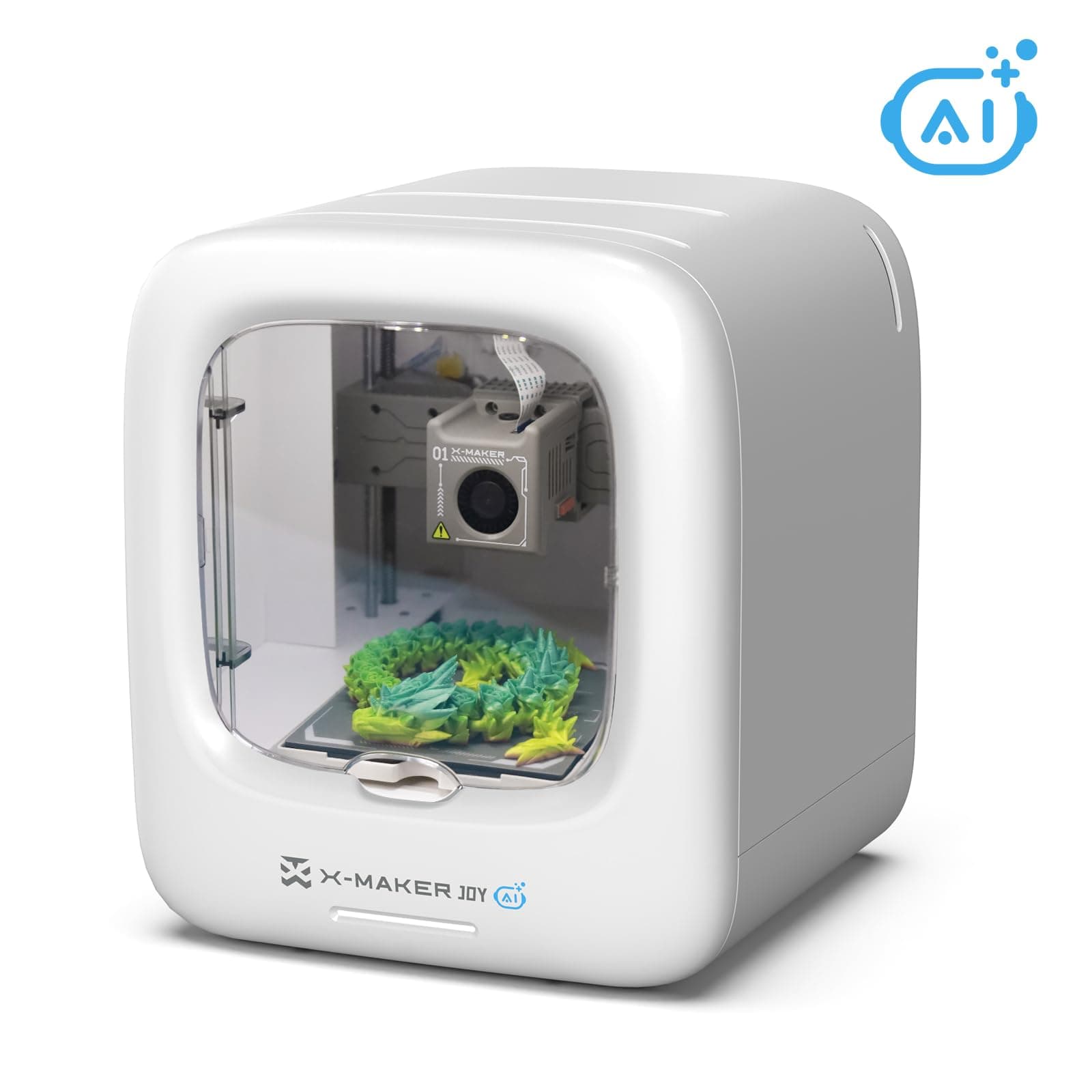 AI-Powered X-Maker Joy 3D Printer for Kids, Fully Assembled Mini 3D Printer with Up to 400mm/s Speed, Auto Leveling, 1500+ Models & 16+ Modules, Includes 1 PLA Filaments for Home and School Use