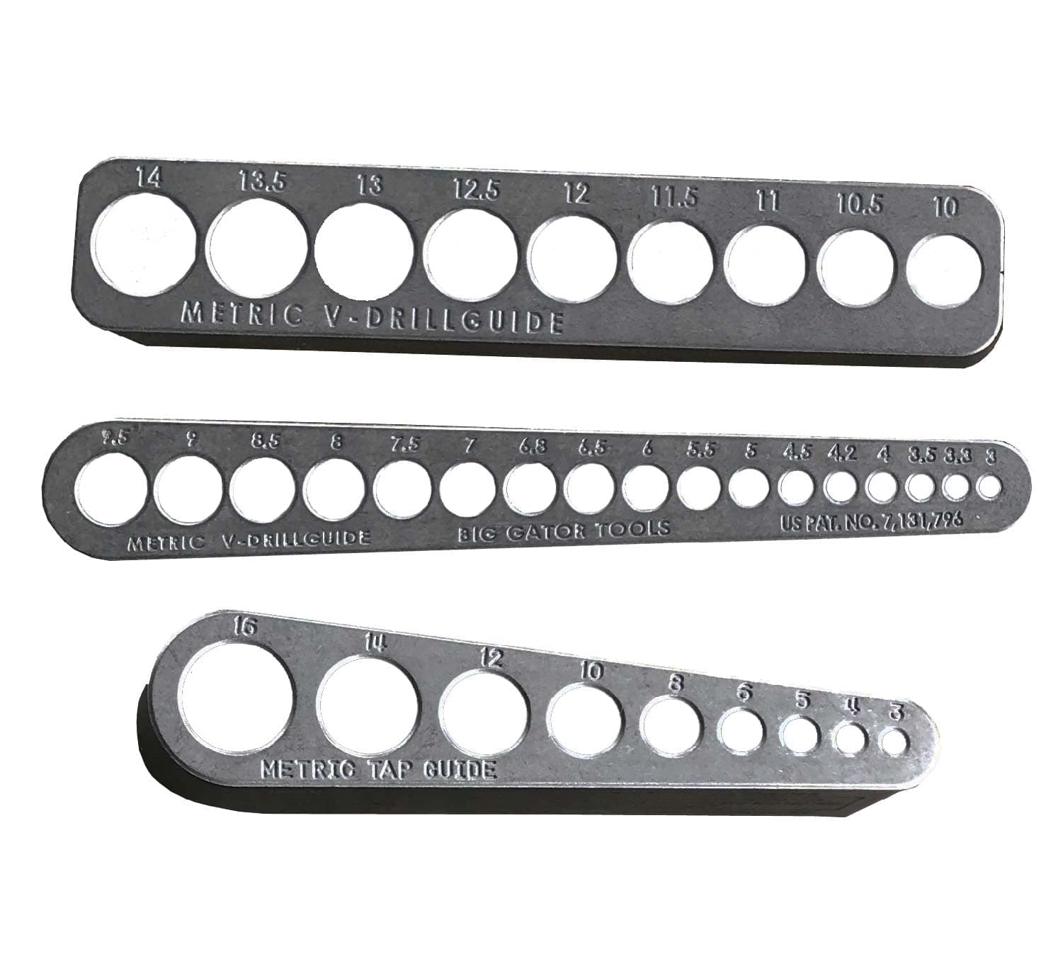 Complete Metric Big Gator Set - 3 pc set - Big Gator Tools V-DrillGuides & V-TapGuide