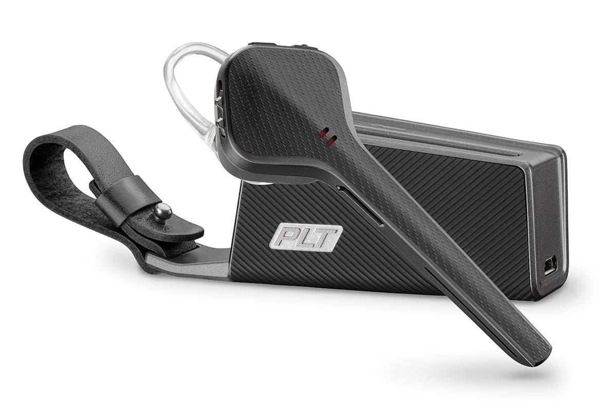 Poly (Plantronics + Polycom) Plantronics Bluetooth Headset, Voyager 3240 Bluetooth Earpiece with Charging Case, Compatible with iPhone and iPad, Diamond Black (207360-01)